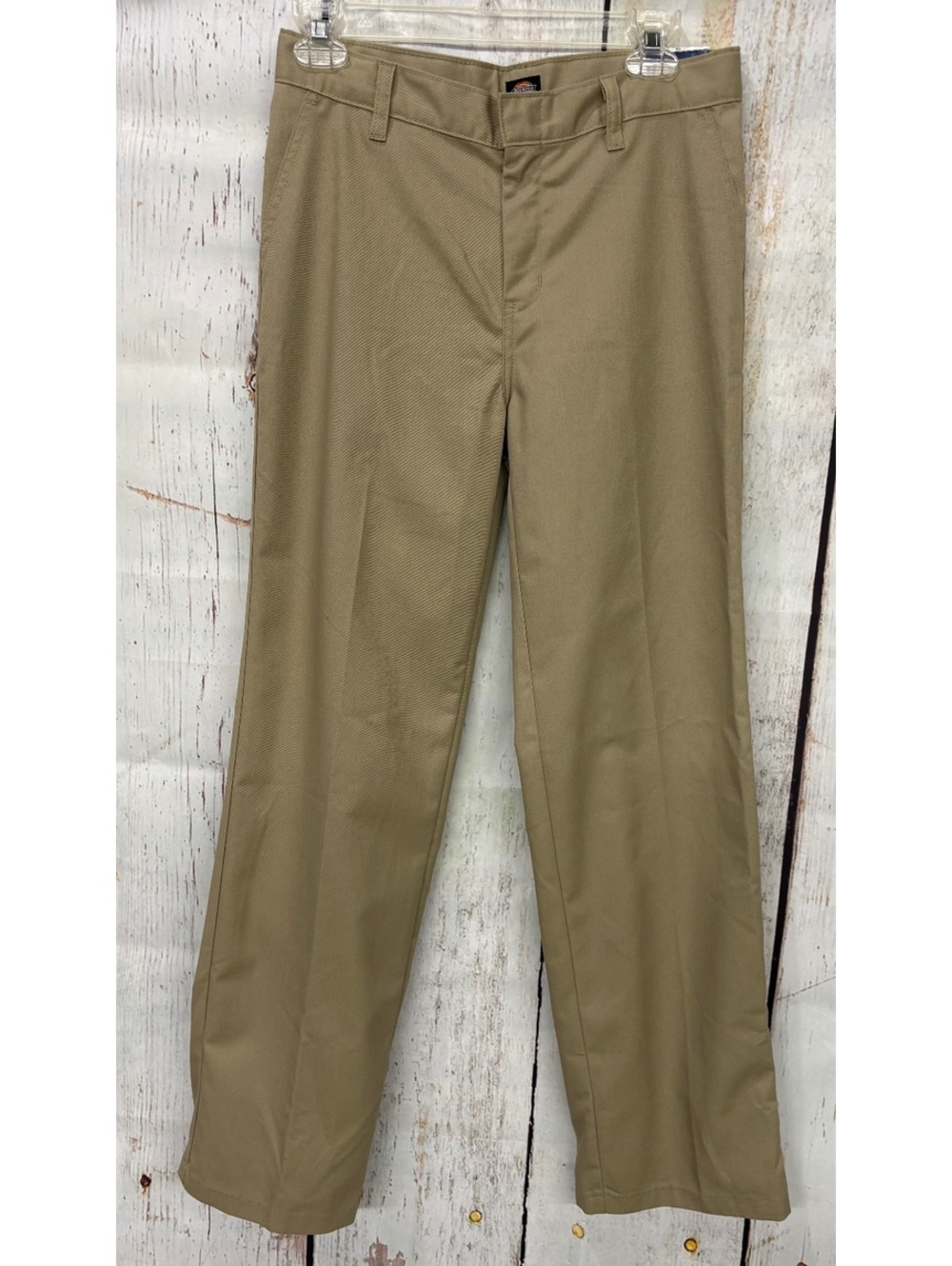 Dickies Boy’s Flat Front Classic Fit Pants Khaki Desert Sand Size 16 NWT